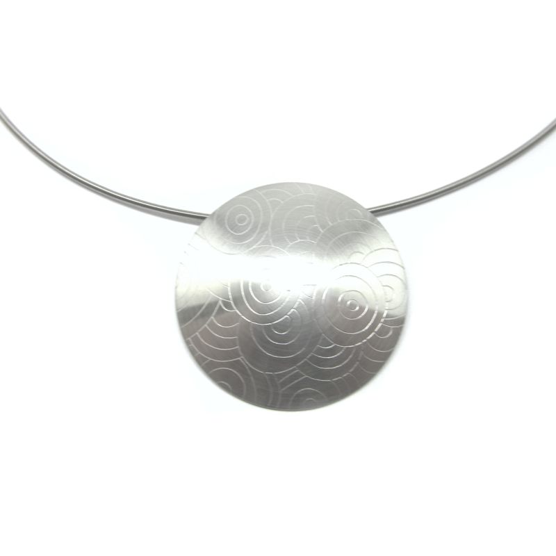 STEELX Laser Swirly Pattern on Domed Disc w/Wire - 8060 - Click Image to Close